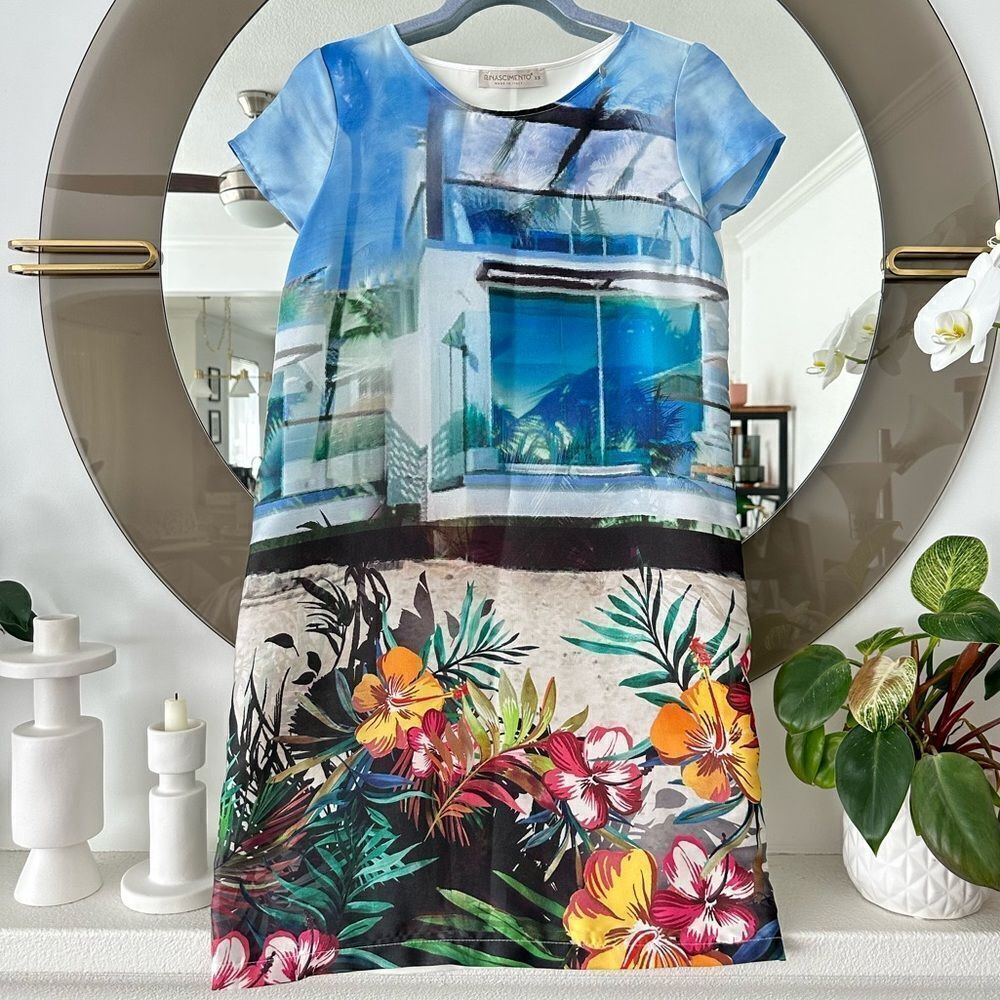 Rinascimento Multicolored Vacation Mini Dress Size XS